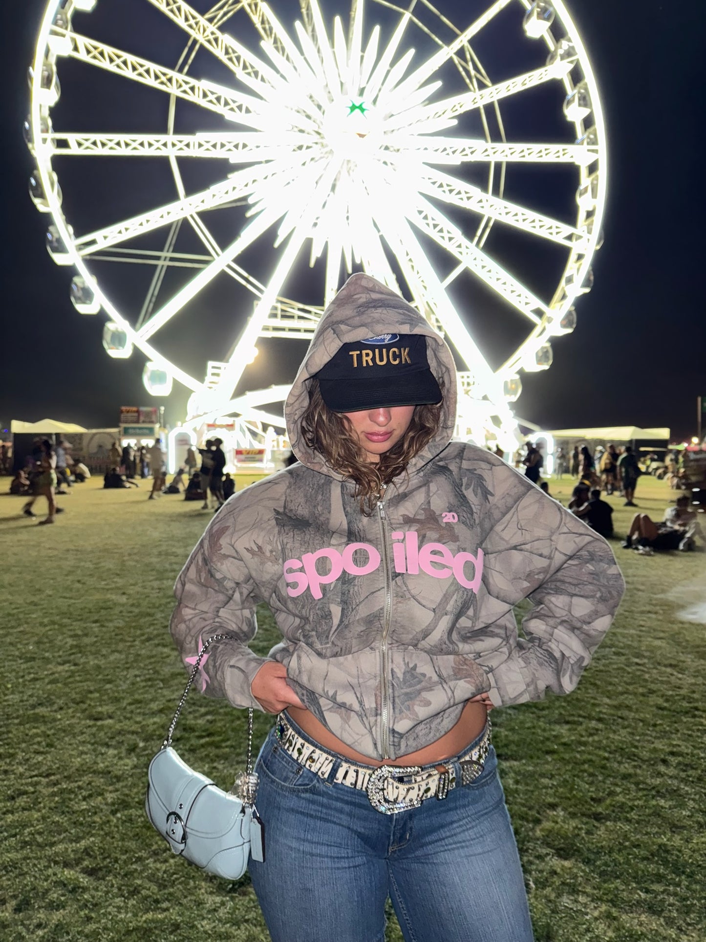 Spoiled Camo Zip Up Hoodie