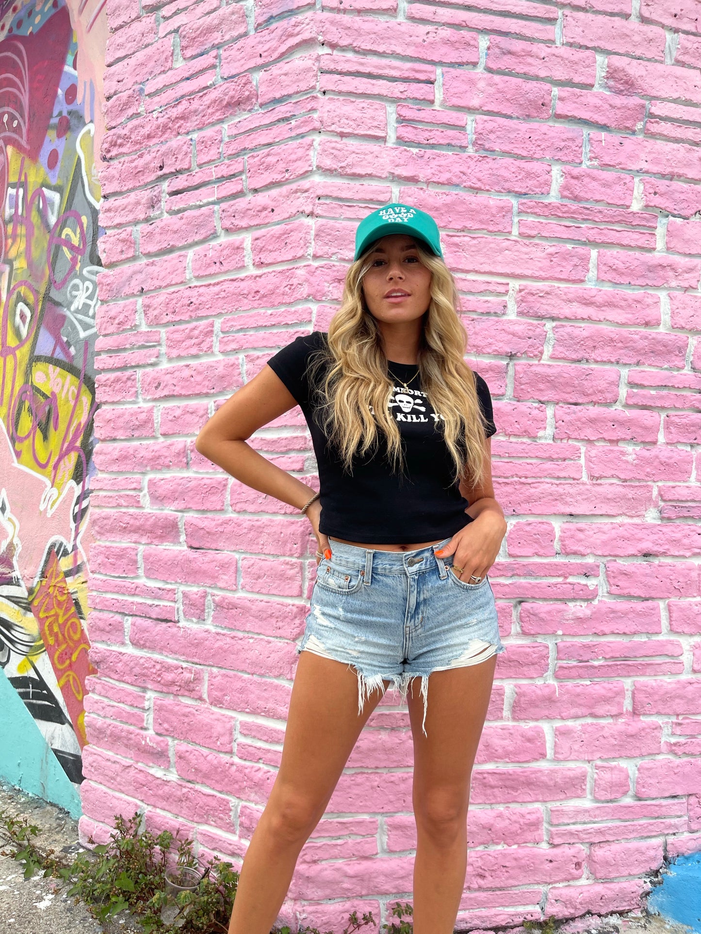 "have a good day" trucker hat