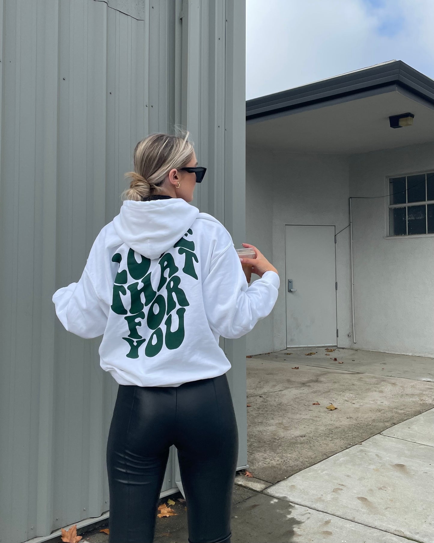 Love That For You - White with Forest Green