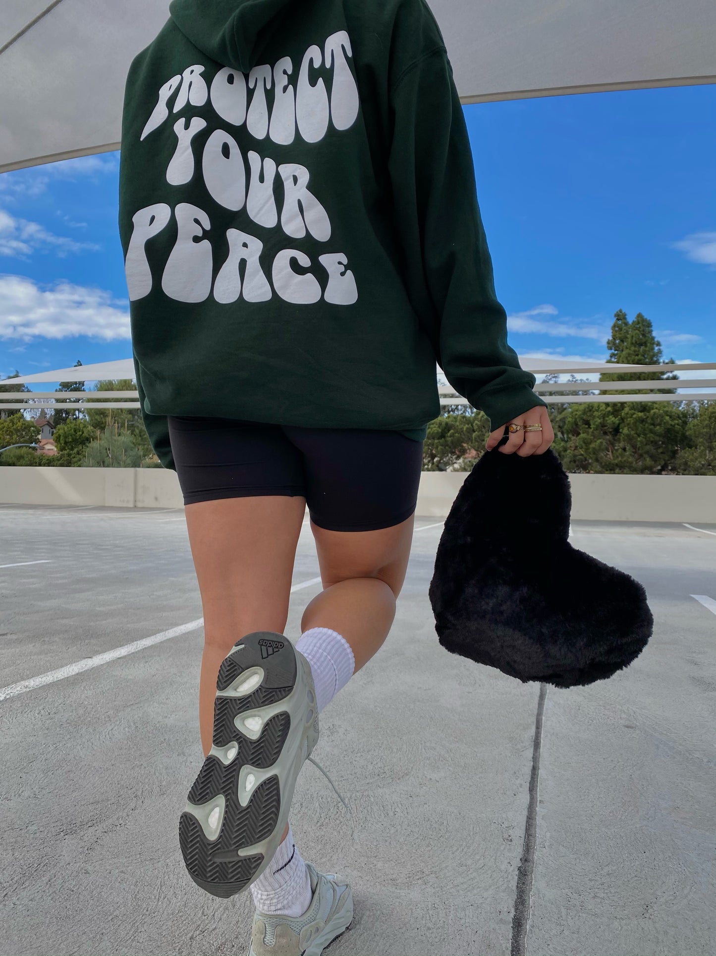 Forest Green "Protect Your Peace" Hoodie