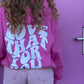 Pink Hoodie with White "Love That For You" Lettering