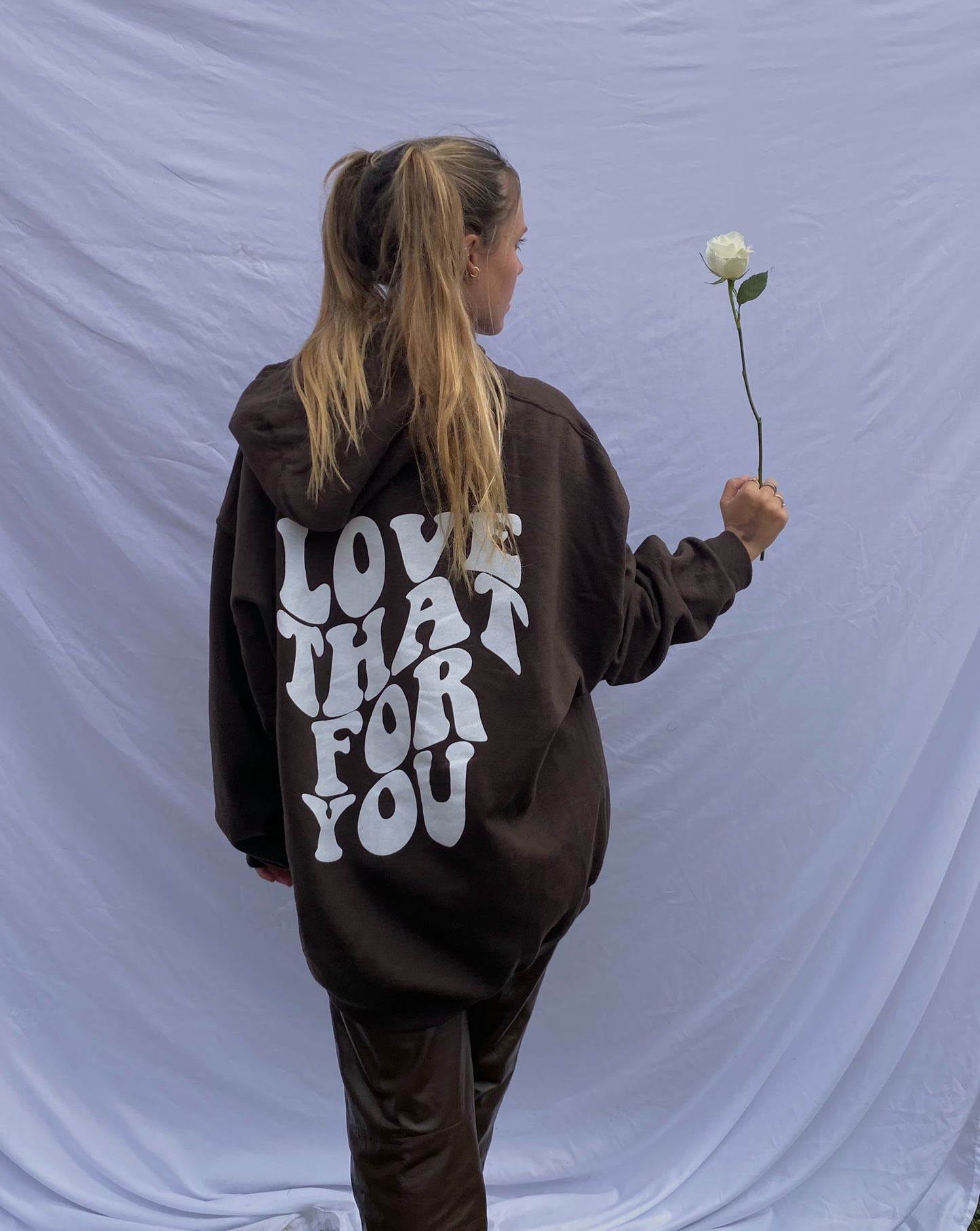 Brown "Love That For You" Hoodie