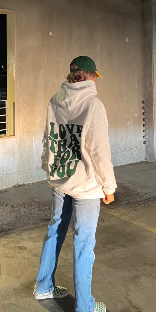 Love That For You - White with Forest Green
