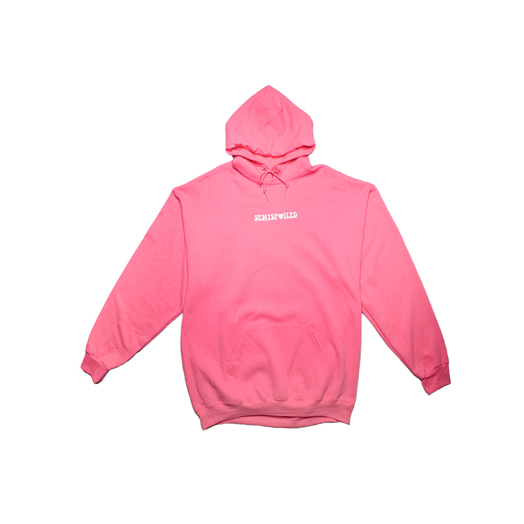 Pink Hoodie with White 